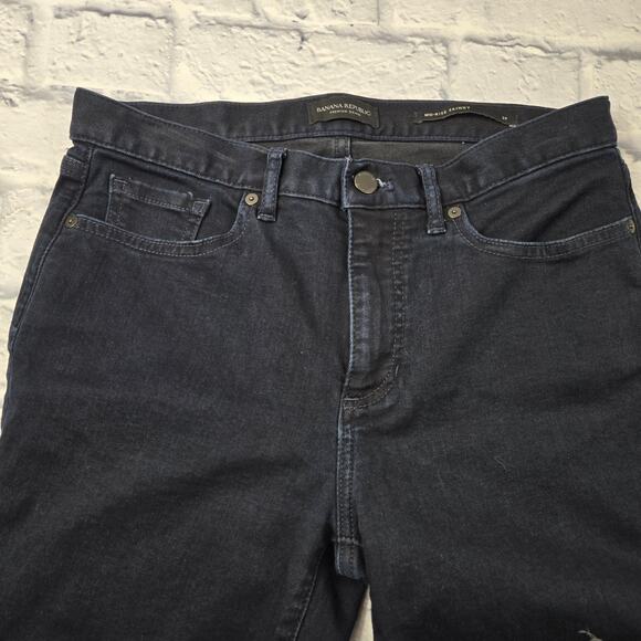 Banana Republic Women's Jeans Premium Denim Mid Rise Skinny Dark Rinse size 29 - Picture 4 of 12